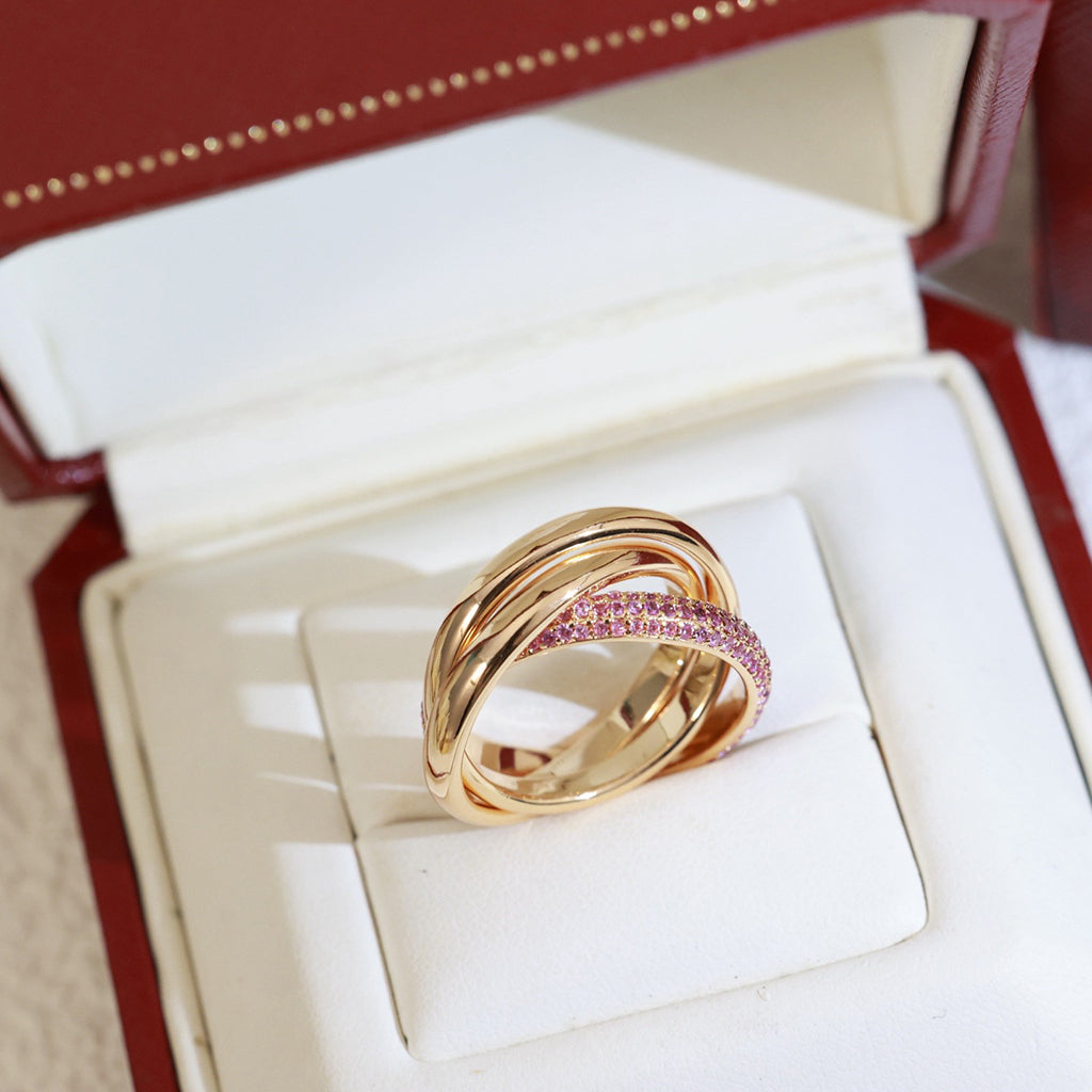 [⭐JeweliWhal]TRINITY 3.2MM RING PINK DIAMOND