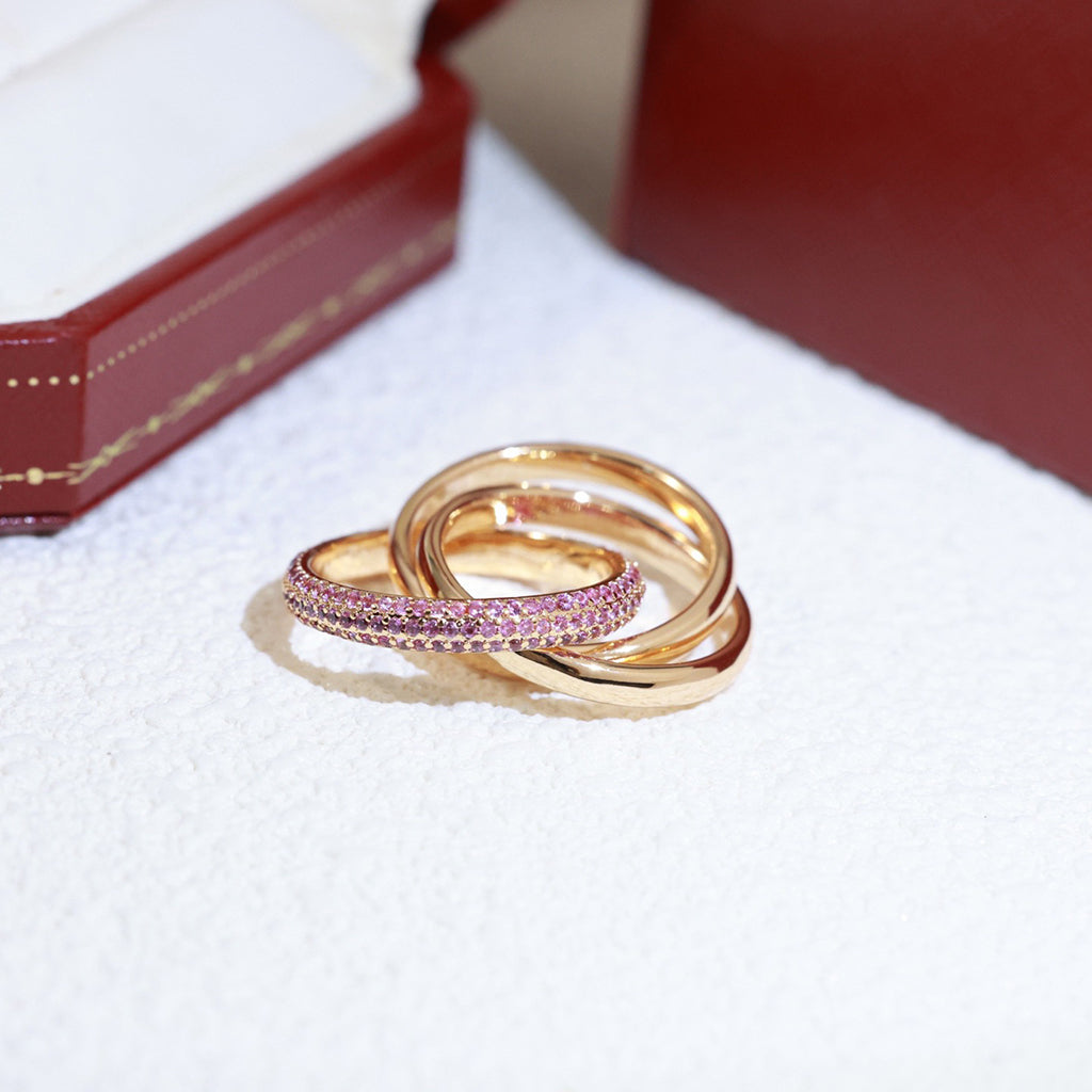 [⭐JeweliWhal]TRINITY 3.2MM RING PINK DIAMOND
