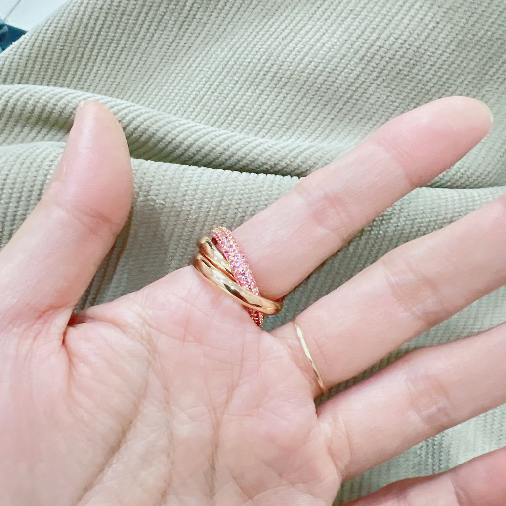 [⭐JeweliWhal]TRINITY 3.2MM RING PINK DIAMOND