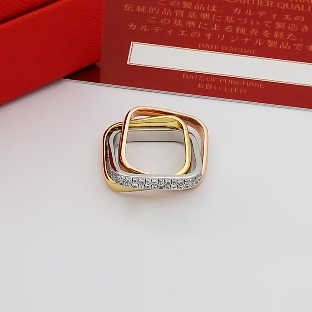 [⭐JeweliWhal]TRINITY 3.5MM CUSHION RING COLLECTION