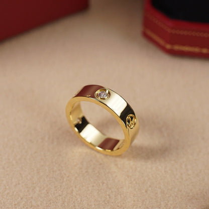 [⭐JeweliWhal]LOVE 5.5MM 3 DIAMOND RING