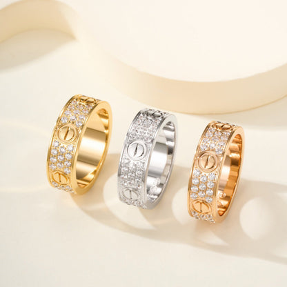 [⭐JeweliWhal]LOVE RING 5.5MM DIAMONDS PAVED