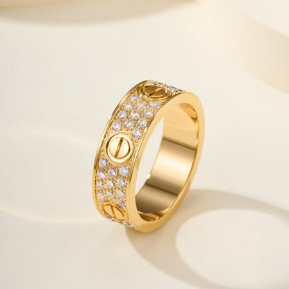 [⭐JeweliWhal]LOVE RING 5.5MM DIAMONDS PAVED