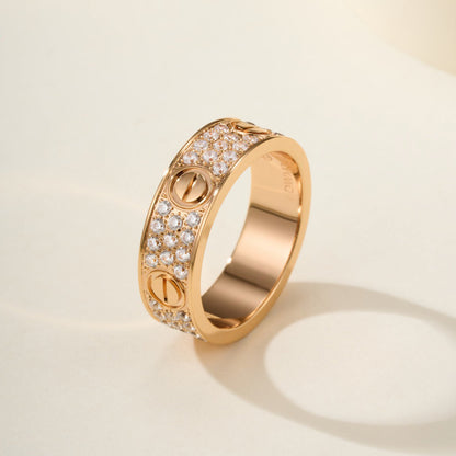 [⭐JeweliWhal]LOVE RING 5.5MM DIAMONDS PAVED