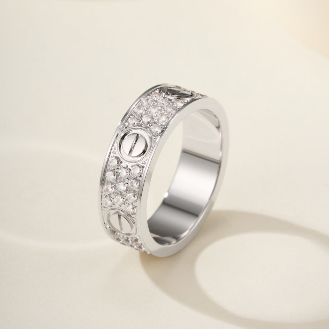 [⭐JeweliWhal]LOVE RING 5.5MM DIAMONDS PAVED