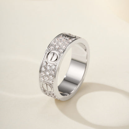 [⭐JeweliWhal]LOVE RING 5.5MM DIAMONDS PAVED
