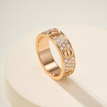 [⭐JeweliWhal]LOVE RING 5.5MM DIAMONDS PAVED
