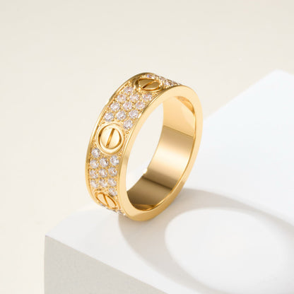 [⭐JeweliWhal]LOVE RING 5.5MM DIAMONDS PAVED