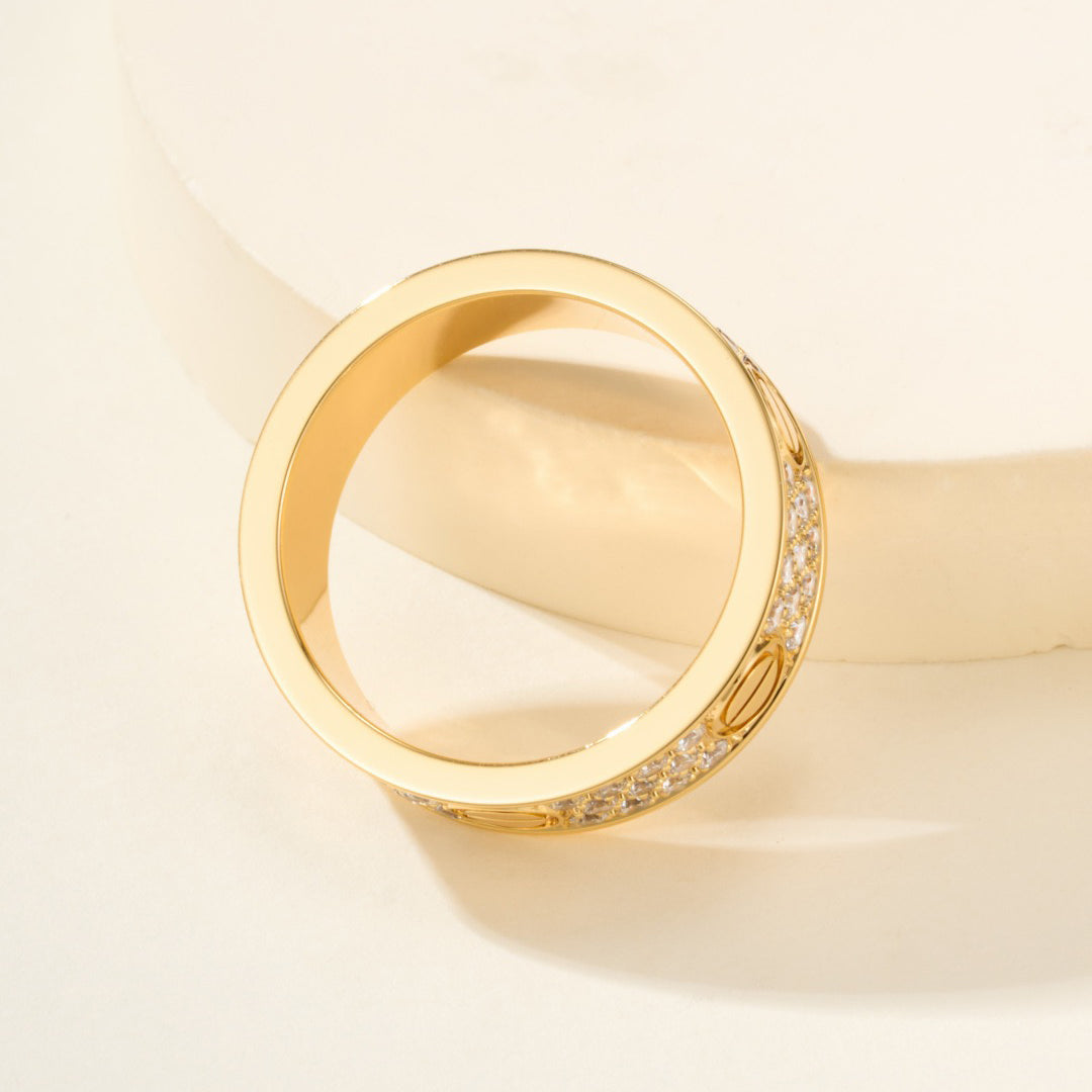 [⭐JeweliWhal]LOVE RING 5.5MM DIAMONDS PAVED