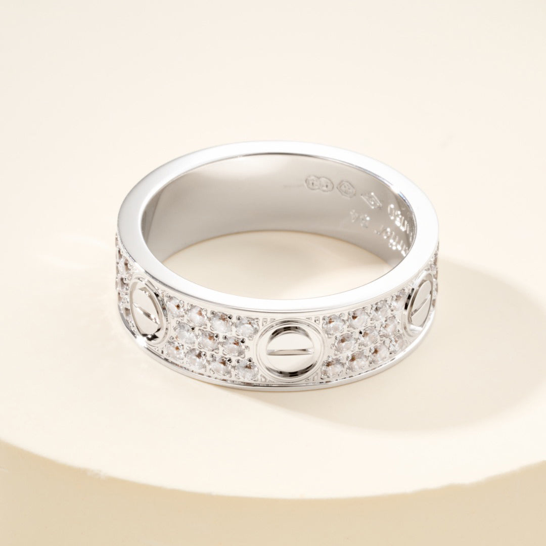 [⭐JeweliWhal]LOVE RING 5.5MM DIAMONDS PAVED