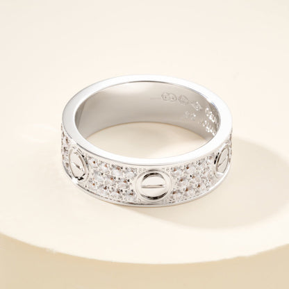 [⭐JeweliWhal]LOVE RING 5.5MM DIAMONDS PAVED