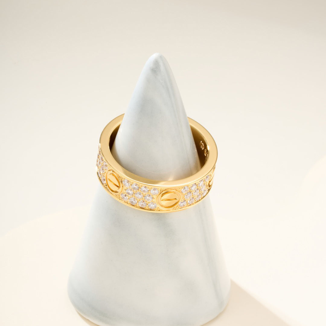 [⭐JeweliWhal]LOVE RING 5.5MM DIAMONDS PAVED