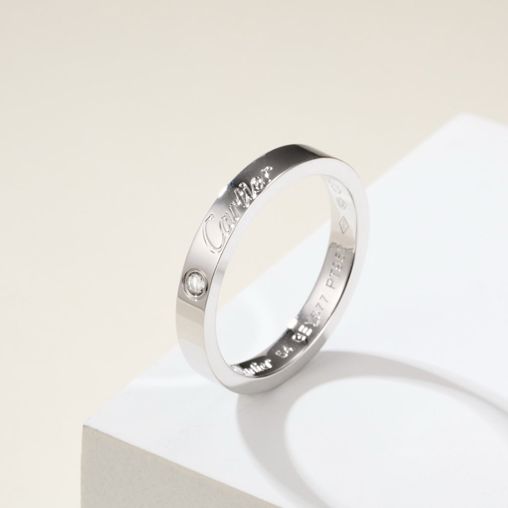 [⭐JeweliWhal]LOVE RING 4MM 1 DIAMOND