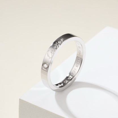 [⭐JeweliWhal]LOVE RING 4MM 1 DIAMOND