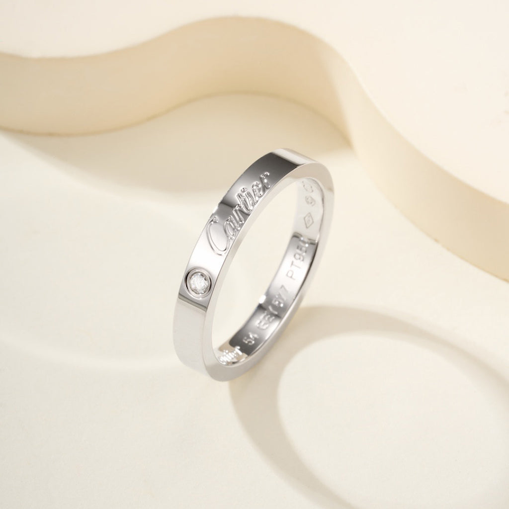 [⭐JeweliWhal]LOVE RING 4MM 1 DIAMOND
