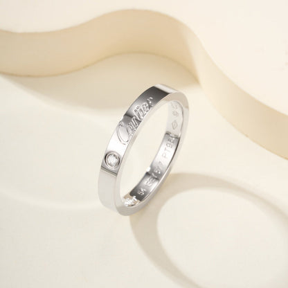 [⭐JeweliWhal]LOVE RING 4MM 1 DIAMOND