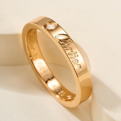 [⭐JeweliWhal]LOVE RING 4MM 1 DIAMOND