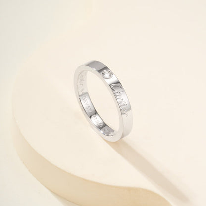 [⭐JeweliWhal]LOVE RING 4MM 1 DIAMOND