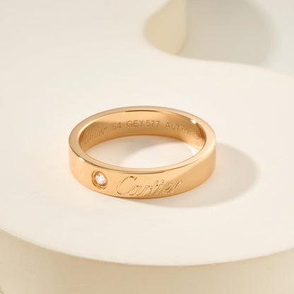 [⭐JeweliWhal]LOVE RING 4MM 1 DIAMOND