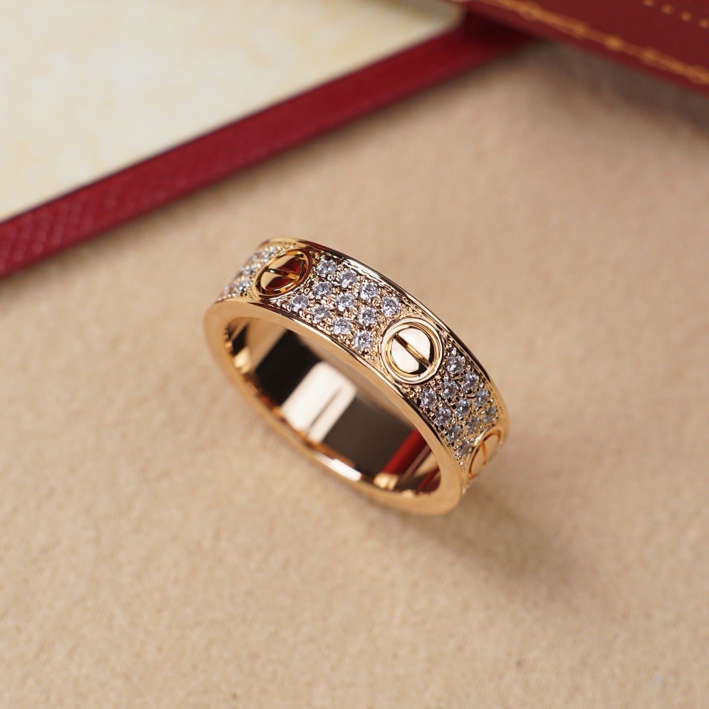 [⭐JeweliWhal]LOVE RING 5.5MM DIAMONDS PAVED