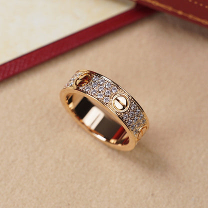 [⭐JeweliWhal]LOVE RING 5.5MM DIAMONDS PAVED