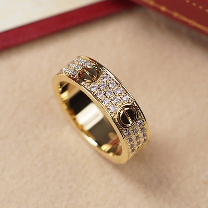 [⭐JeweliWhal]LOVE RING 5.5MM DIAMONDS PAVED
