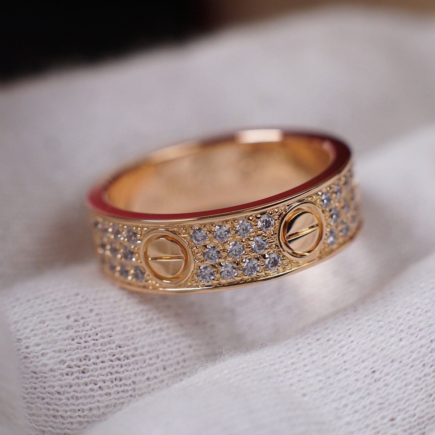 [⭐JeweliWhal]LOVE RING 5.5MM DIAMONDS PAVED