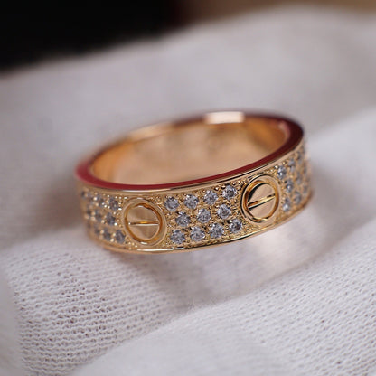 [⭐JeweliWhal]LOVE RING 5.5MM DIAMONDS PAVED
