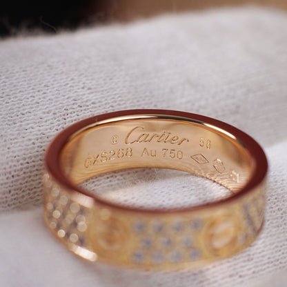 [⭐JeweliWhal]LOVE RING 5.5MM DIAMONDS PAVED