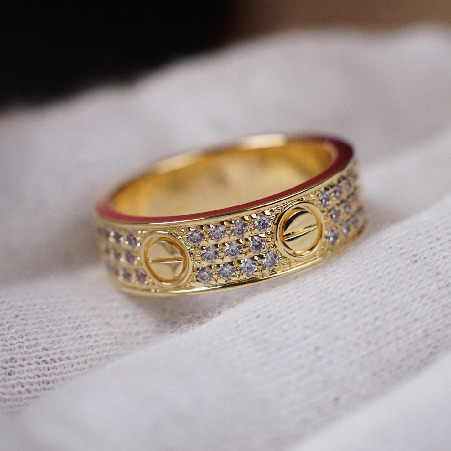 [⭐JeweliWhal]LOVE RING 5.5MM DIAMONDS PAVED