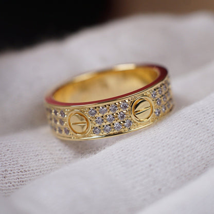 [⭐JeweliWhal]LOVE RING 5.5MM DIAMONDS PAVED