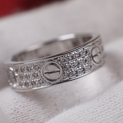 [⭐JeweliWhal]LOVE RING 5.5MM DIAMONDS PAVED