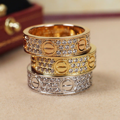 [⭐JeweliWhal]LOVE RING 5.5MM DIAMONDS PAVED