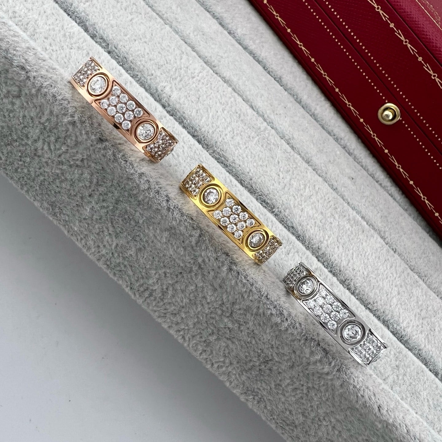 [⭐JeweliWhal]LOVE 5.5MM FULL-PAVE 6-DIAMOND RING