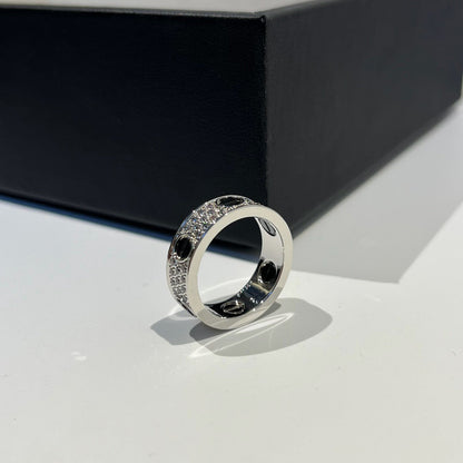 [⭐JeweliWhal]LOVE RING 5.5MM DIAMONDS PAVED CERAMIC
