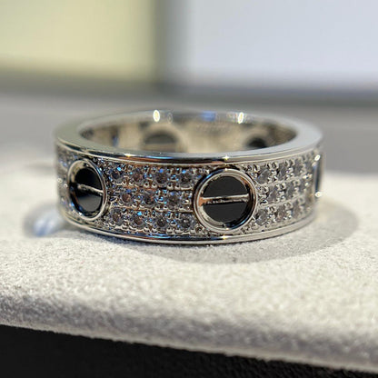 [⭐JeweliWhal]LOVE RING 5.5MM DIAMONDS PAVED CERAMIC