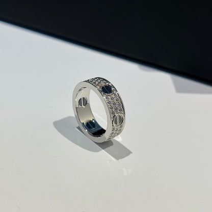 [⭐JeweliWhal]LOVE RING 5.5MM DIAMONDS PAVED CERAMIC