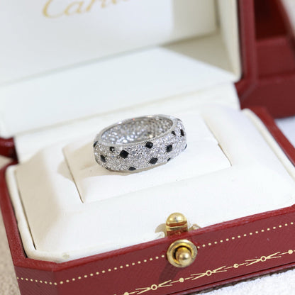[⭐JeweliWhal]PANTHERE SPOTTED FULL DIAMOND RING