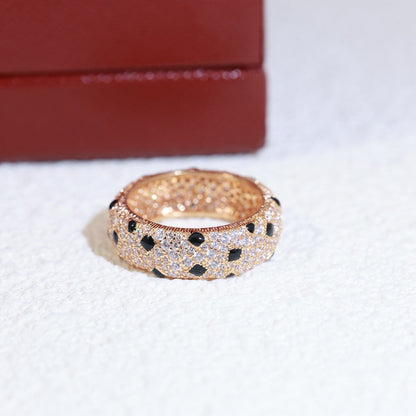 [⭐JeweliWhal]PANTHERE SPOTTED FULL DIAMOND RING