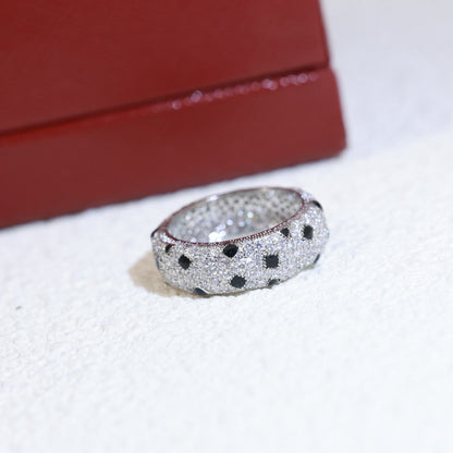 [⭐JeweliWhal]PANTHERE SPOTTED FULL DIAMOND RING
