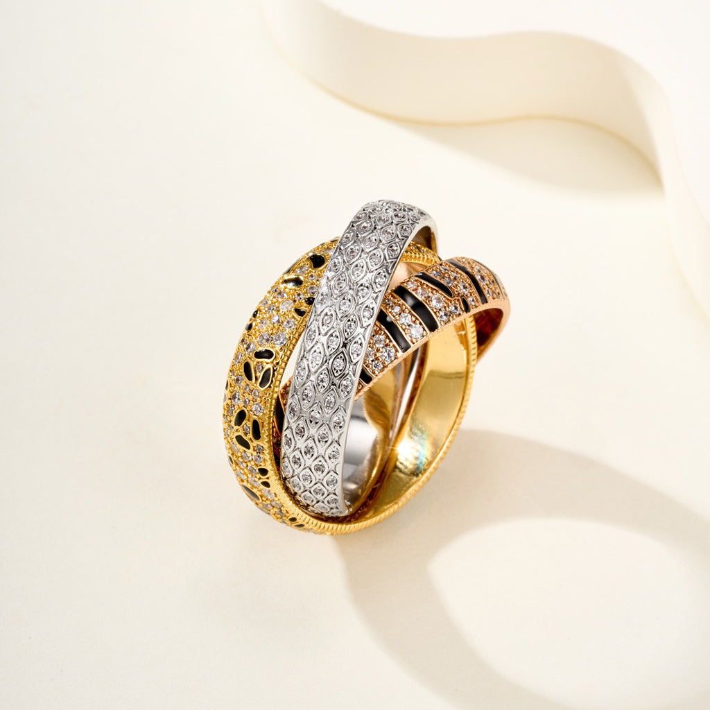 [⭐JeweliWhal]TRINITY  RING LEOPARD PRINT