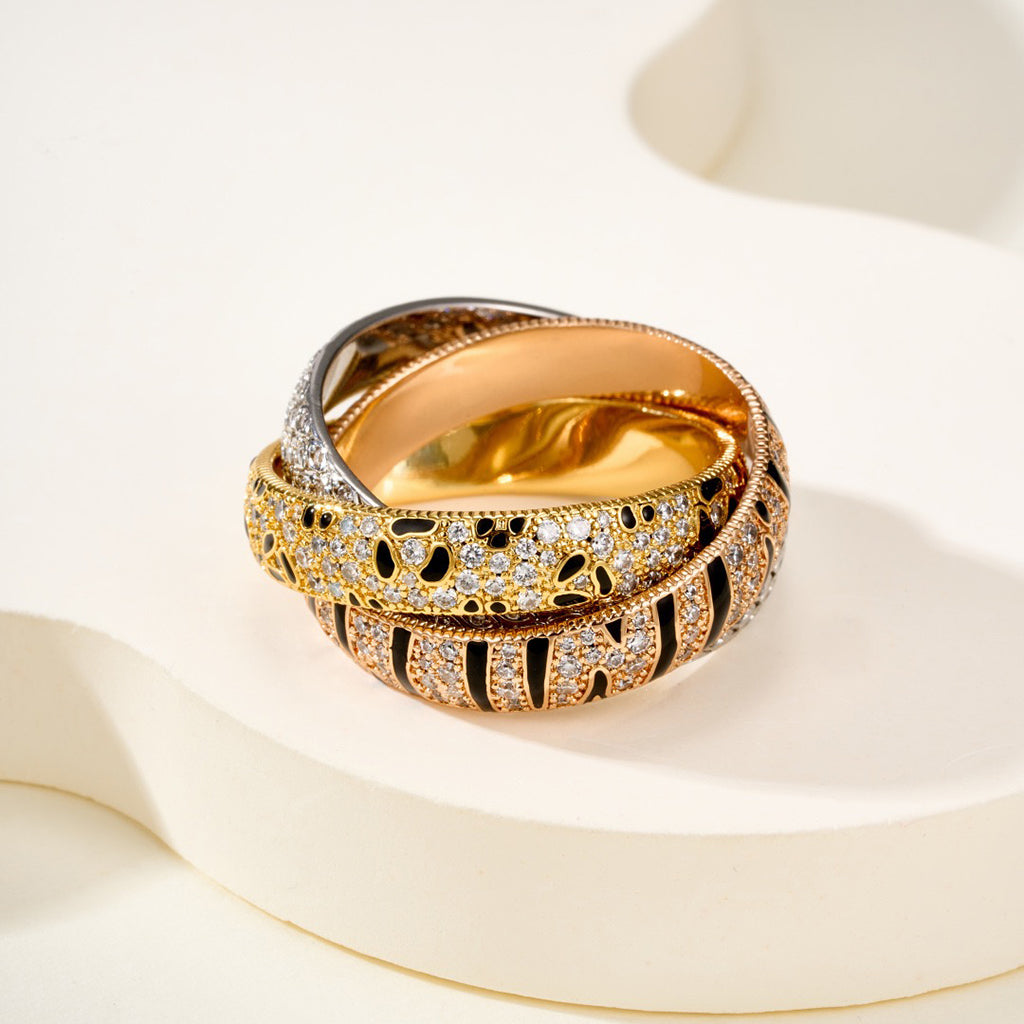 [⭐JeweliWhal]TRINITY  RING LEOPARD PRINT