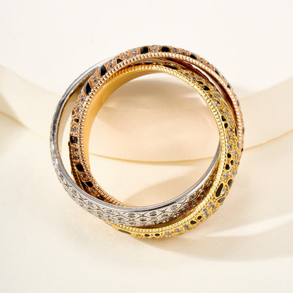 [⭐JeweliWhal]TRINITY  RING LEOPARD PRINT