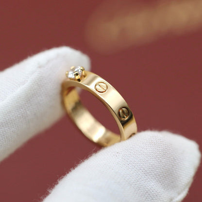 [⭐JeweliWhal]LOVE RING 3.6MM 1 BIG DIAMOND