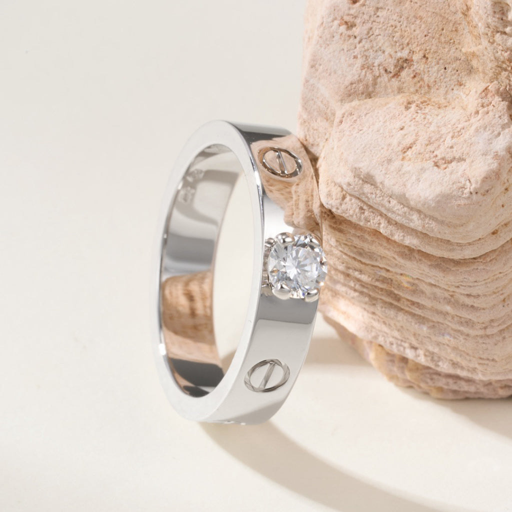 [⭐JeweliWhal]LOVE RING 3.6MM 1 BIG DIAMOND