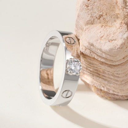 [⭐JeweliWhal]LOVE RING 3.6MM 1 BIG DIAMOND