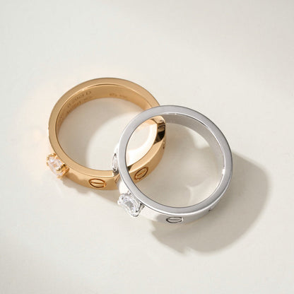 [⭐JeweliWhal]LOVE RING 3.6MM 1 BIG DIAMOND