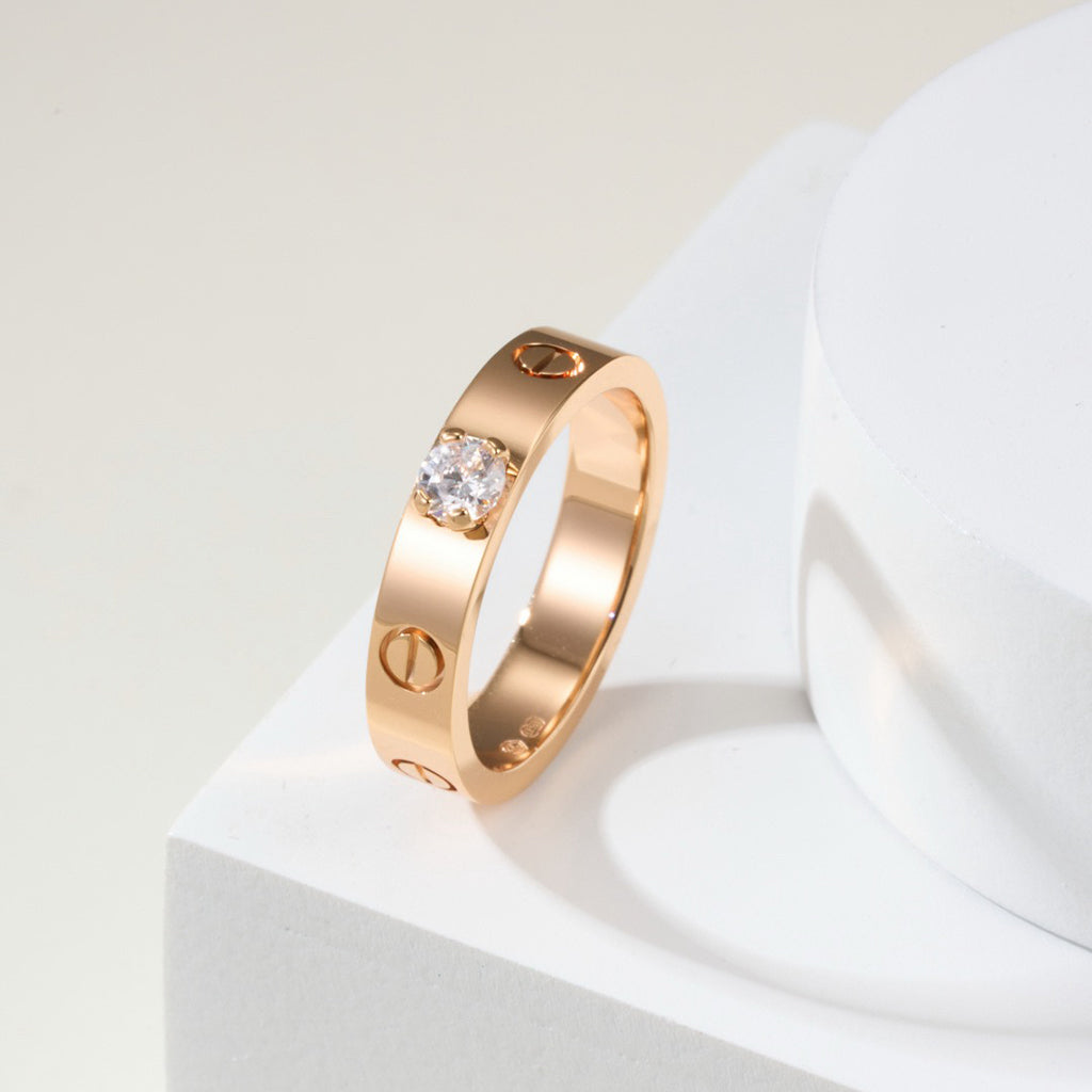 [⭐JeweliWhal]LOVE RING 3.6MM 1 BIG DIAMOND