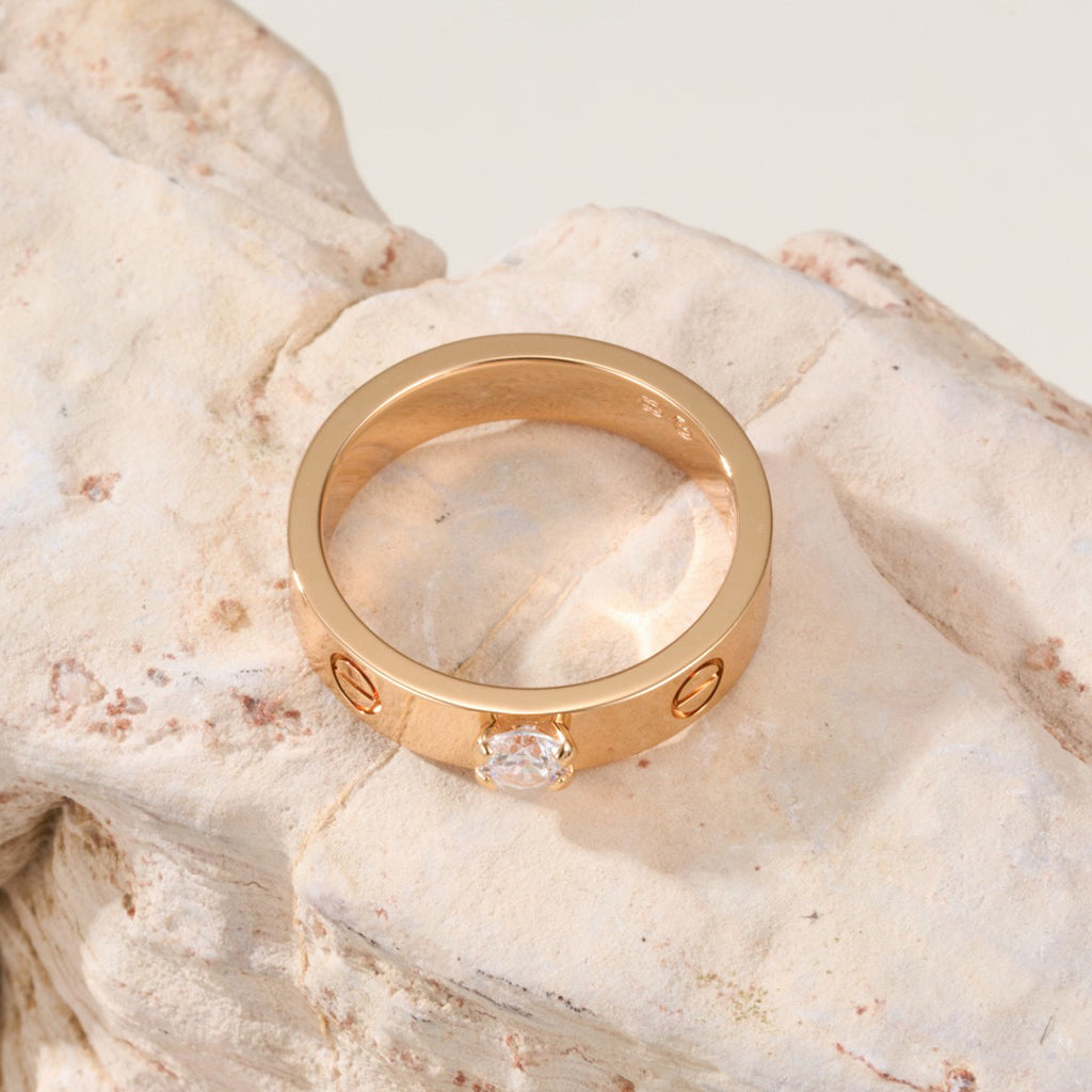 [⭐JeweliWhal]LOVE RING 3.6MM 1 BIG DIAMOND
