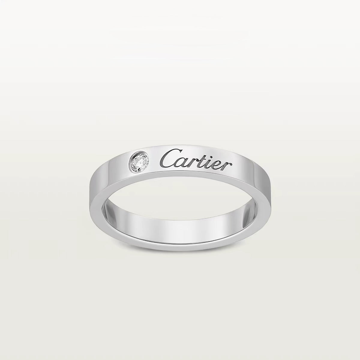 [⭐JeweliWhal]LOVE RING 4MM 1 DIAMOND